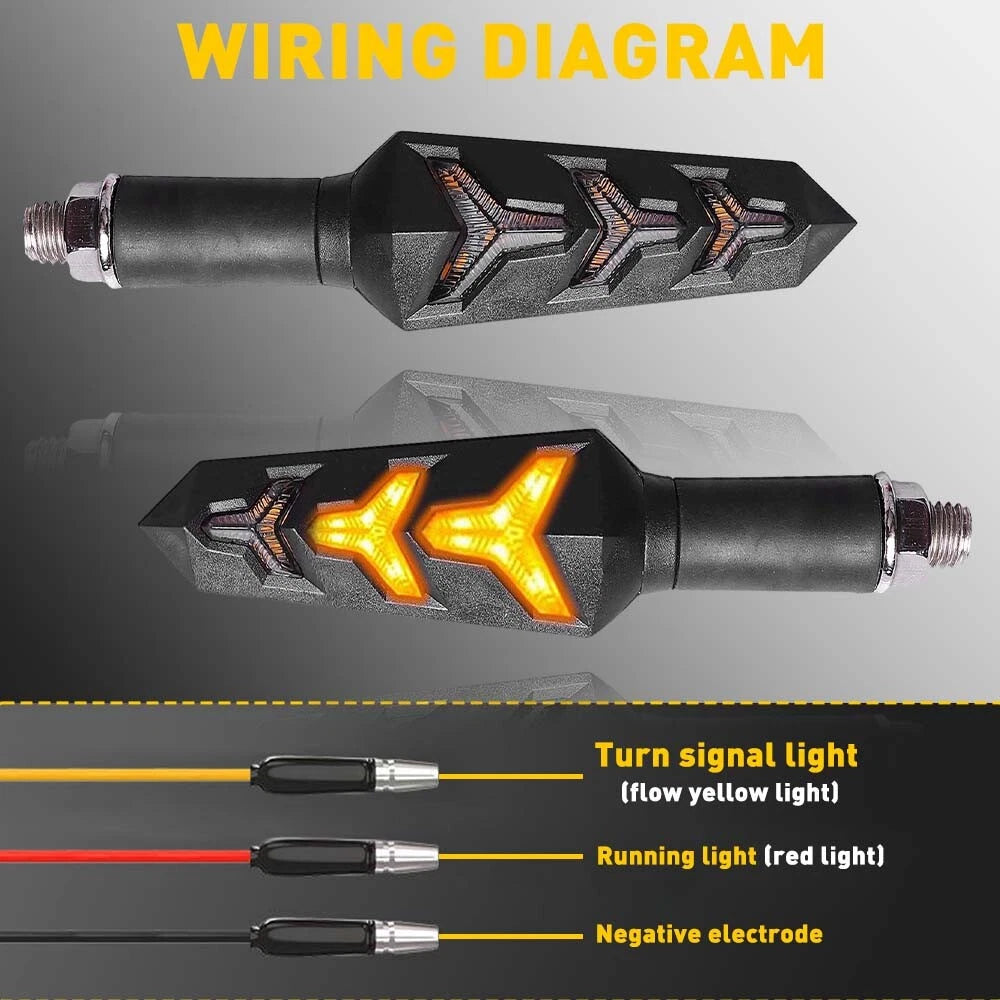 LED Motorcycle Turn Signals Blinker Lights Amber For Suzuki DRZ400s DRZ400sm 6B93BC-57