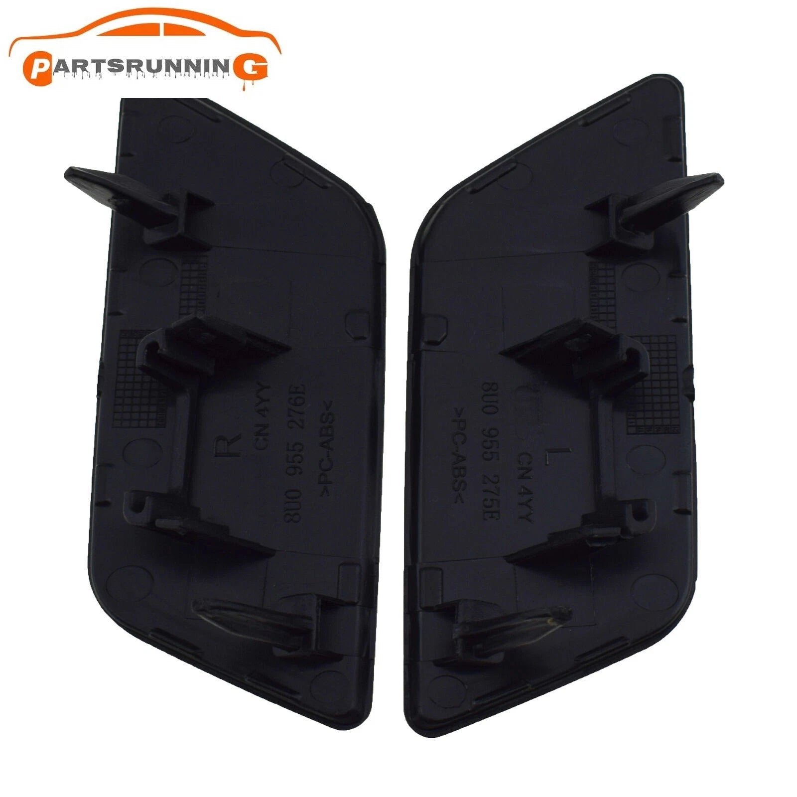 For Audi Q3 2015-2018 Front Bumper Headlight Headlamp Washer Nozzle Jet Cap Pair 6B93BC-57