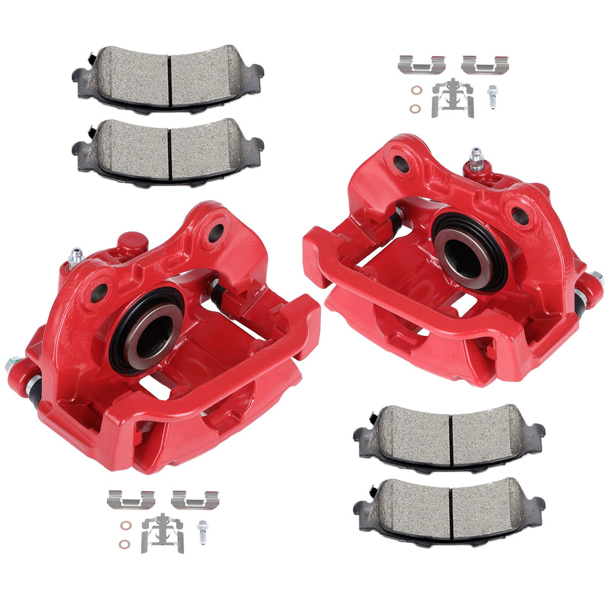 Rear Left Right Brake Calipers Ceramic Pads For 99-03 Chevrolet Silverado 1500 6B93BC-57