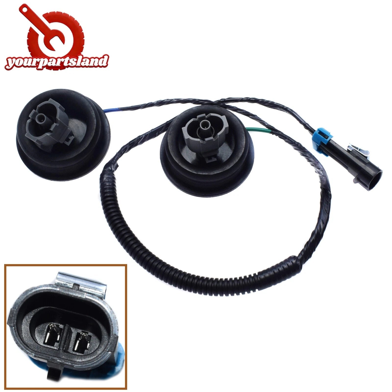Knock Sensor Harness W/ Dual Connector Grommet For Cadillac Chevy GMC LS1 LS 6B93BC-57
