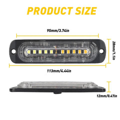 4X LED Strobe Light Emergency Beacon Warning Hazard Flash Car Truck Amber/White 6B93BC-57