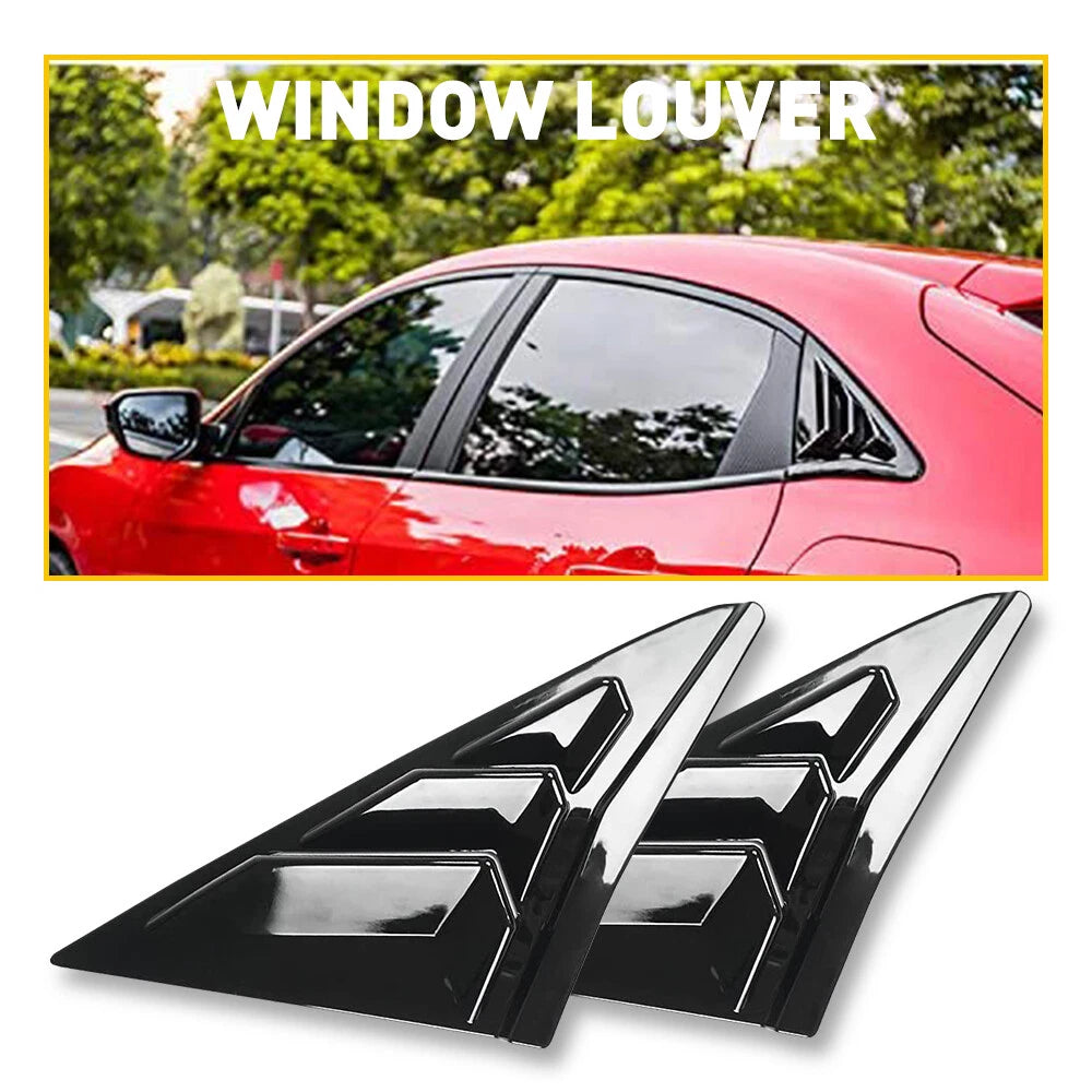 For Honda Civic 16-2020 Quarter Window Louver Cover Side Rear Black 6B93BC-57