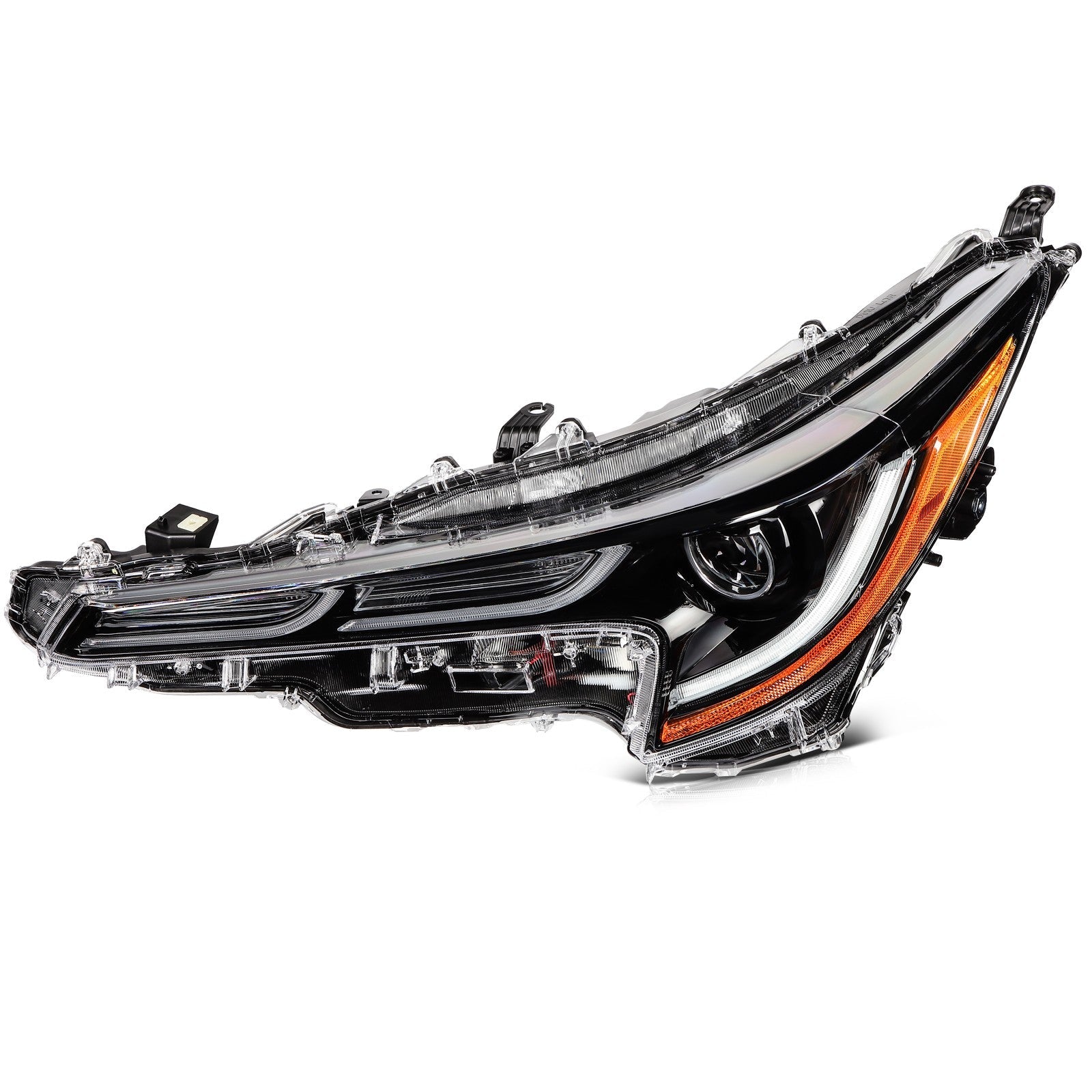 Pair LED Headlights Assembly For 2019-2022 For Corolla SE XLE XSE Black Amber 6B93BC-57