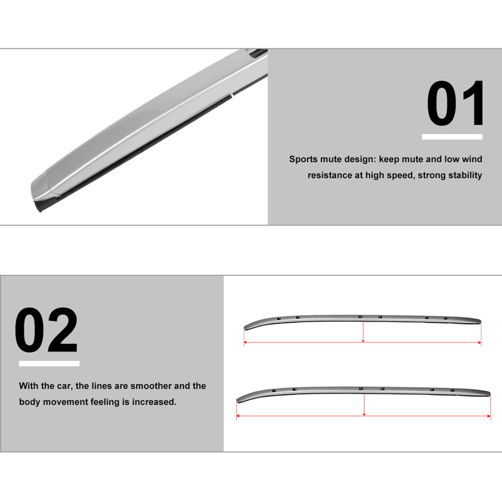 Aluminum For 2017-2019 Mazda CX-5 CX5 Top Roof Rack Cross bar + rail como rack 6B93BC-57