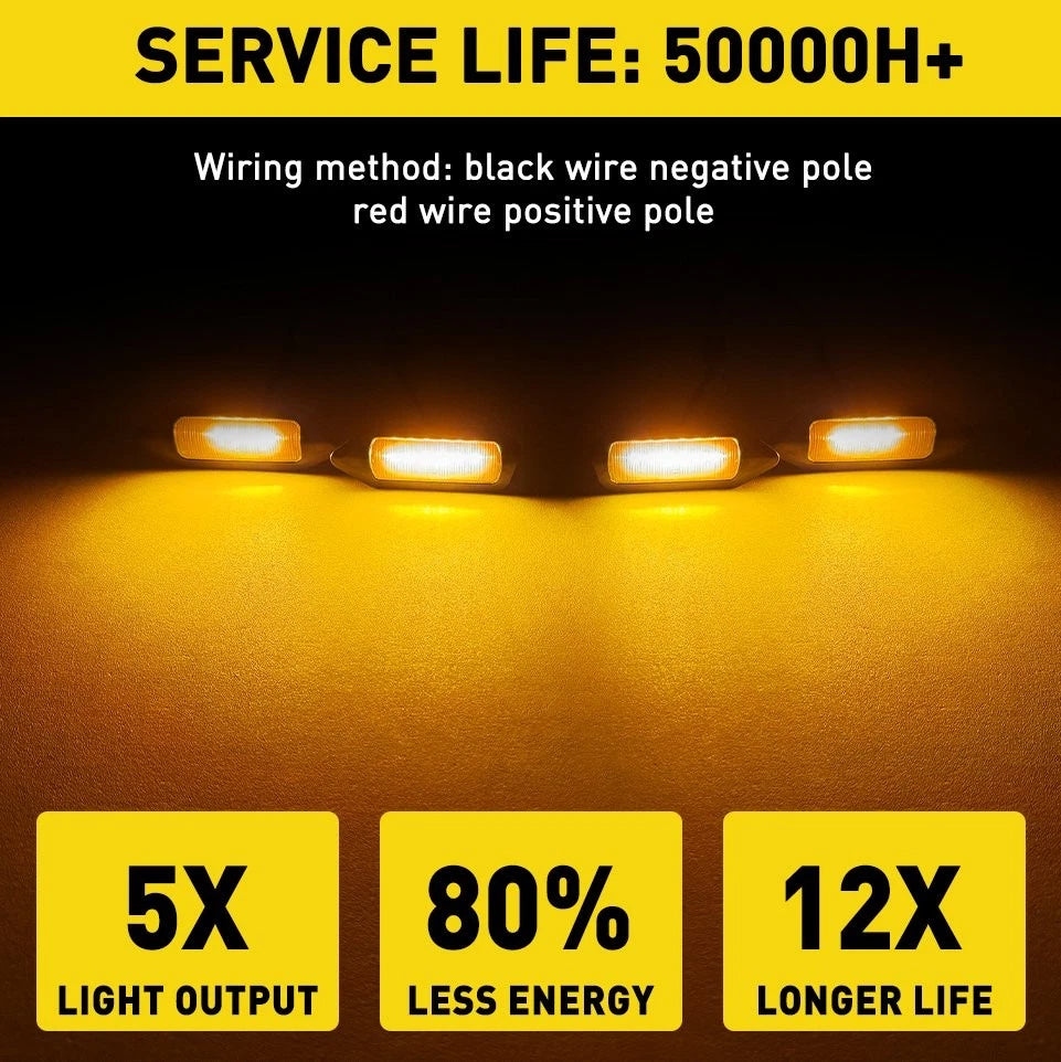 4X For Toyota RAV4 2019-24 LE SE XLE XSE Limited LED Bumper Grill Light Amber EA 6B93BC-57
