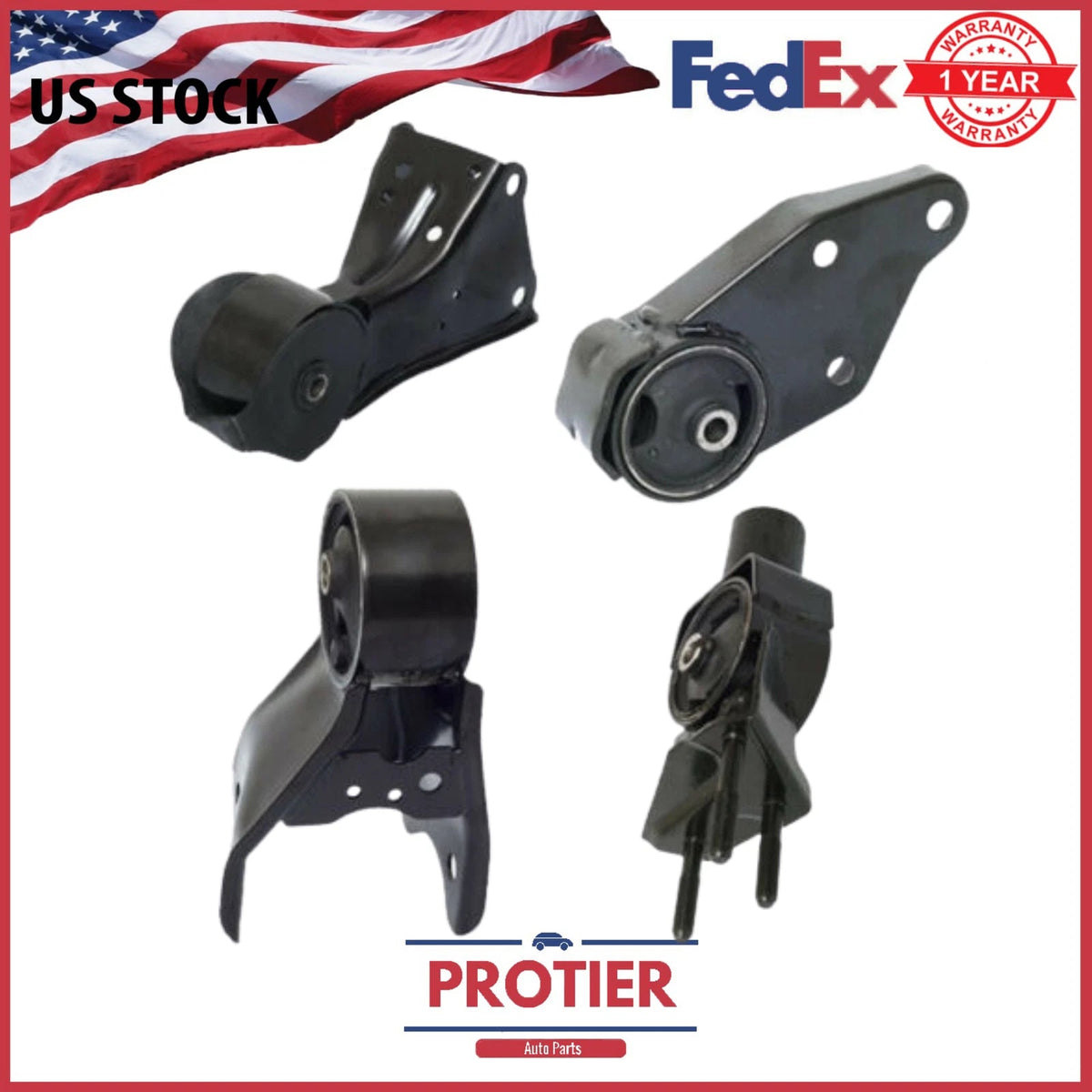 Motor & Trans Mount 4PCS Set for 1993 - 1998 Nissan Quest 3.0L 6B93BC-57