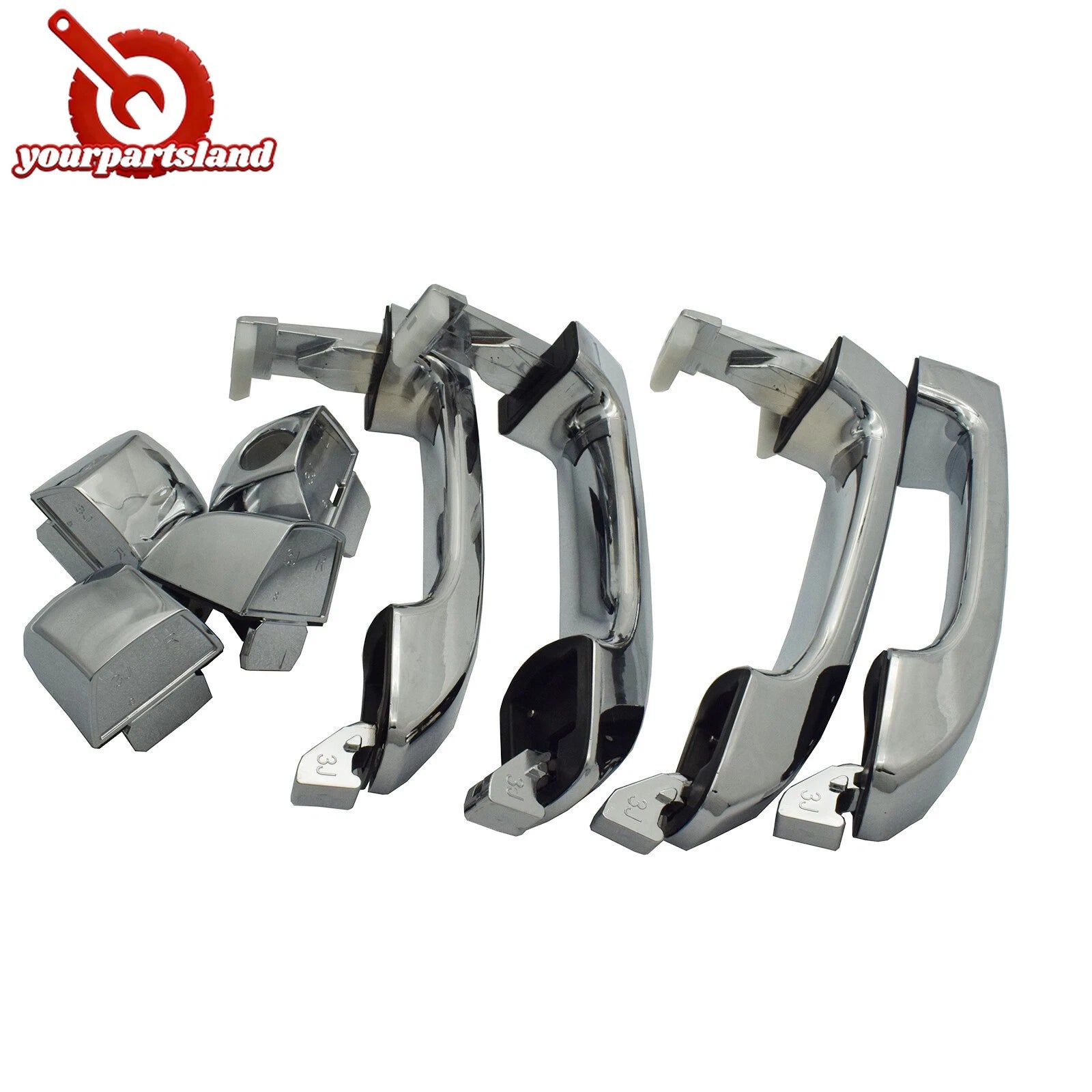 Chrome Front Rear LH RH Exterior Door Handle for Hyundai Veracruz 3.8L 2007-2012 6B93BC-57