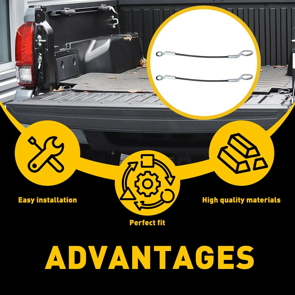 Tailgate Set Cable For 2005-2015 Toyota Tacoma 12.5 inches Left and Right Side 6B93BC-57