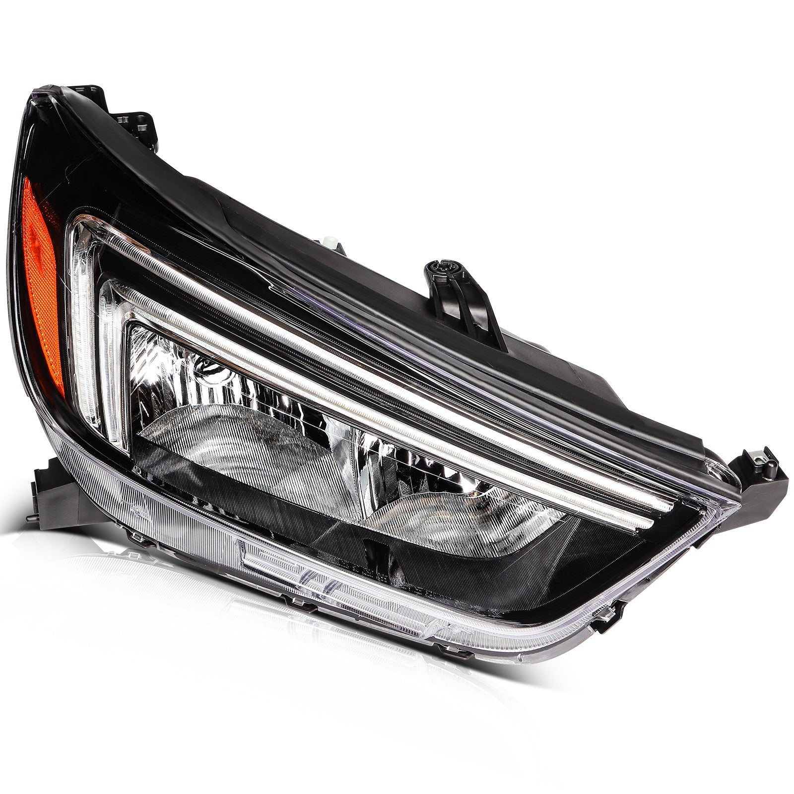 ECCPP Headlights Assembly For Buick Encore 1.4L 2017-2021 Pair Kit Black Amber 6B93BC-57