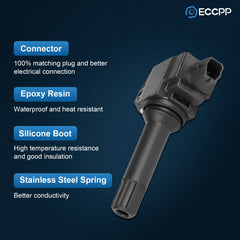 ECCPP 4 Ignition Coils For 2016-2017 Subaru Crosstrek 2017-2018 Forester 2.0L H4