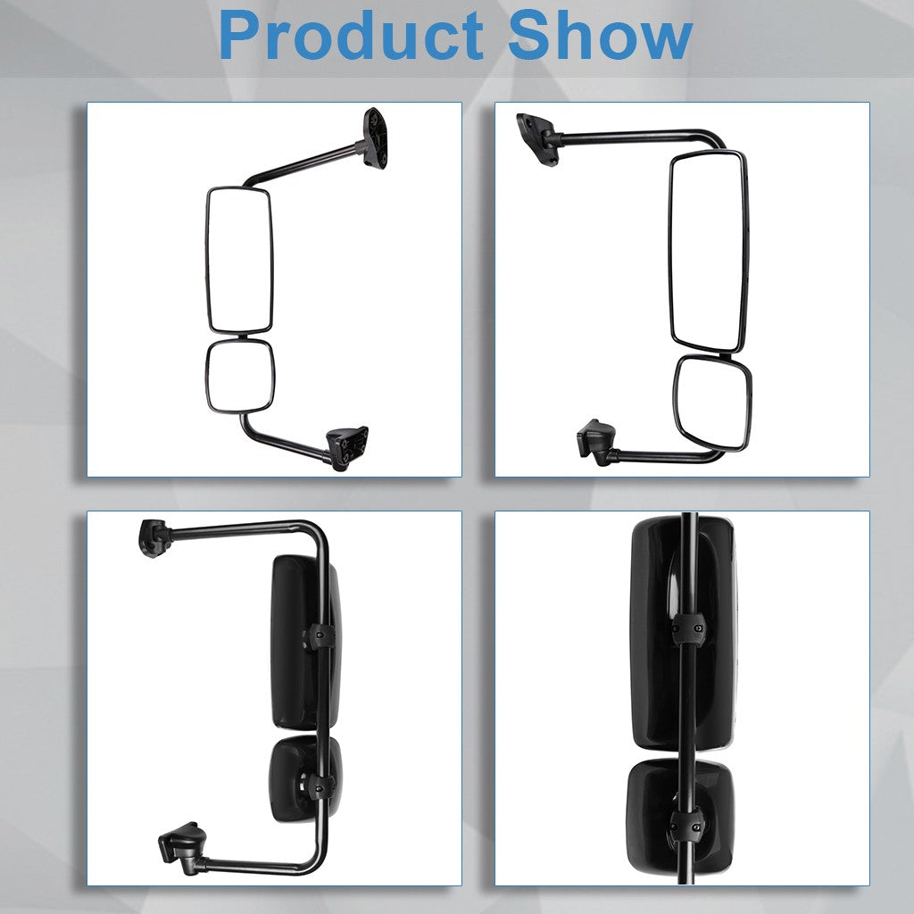 For 03-16 Freightliner M2 Columbia M2 Door Mirrors Complete Black Heated LH+RH 6B93BC-57