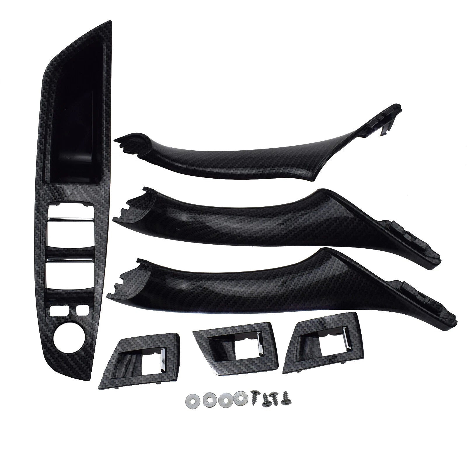 Inside Door Panel Handle Pull Trim Cover Set for BMW 5 Series F10 F18 2010-2016 6B93BC-57