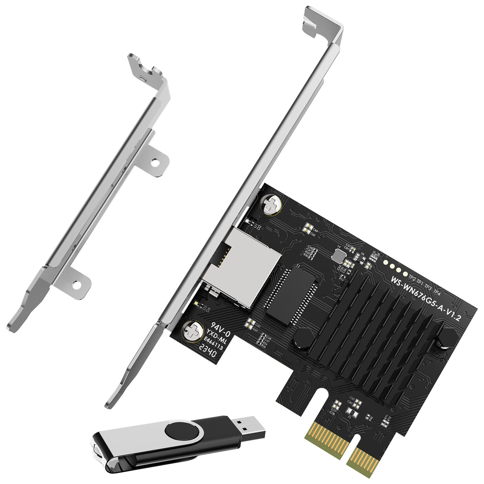 1Gb/2.5Gb/5Gb/10Gb Base-T PCI-e Network Card PCI Express Ethernet Adapter 6B93BC-57