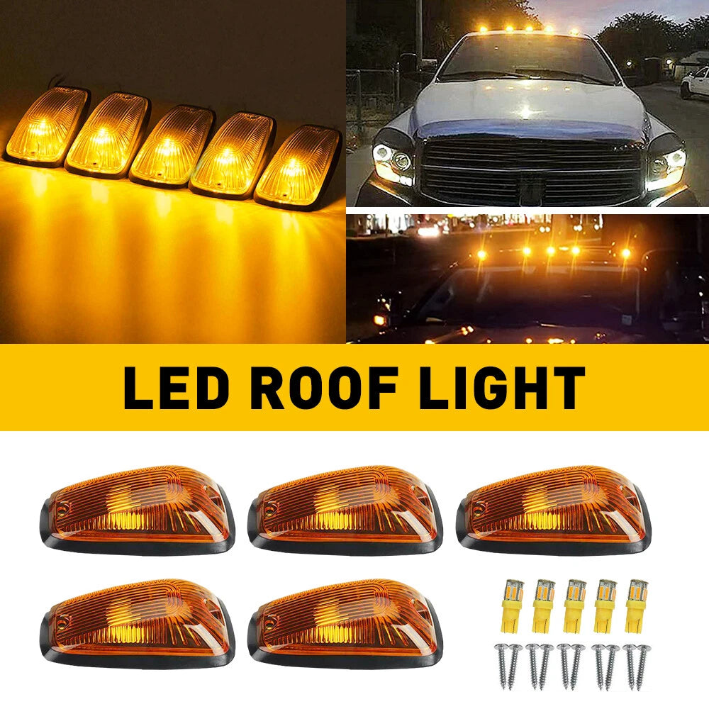 Cab Marker Roof Light Amber LED Running Lamp For Chevy GMC 88-02 Pickup Truck EA 6B93BC-57