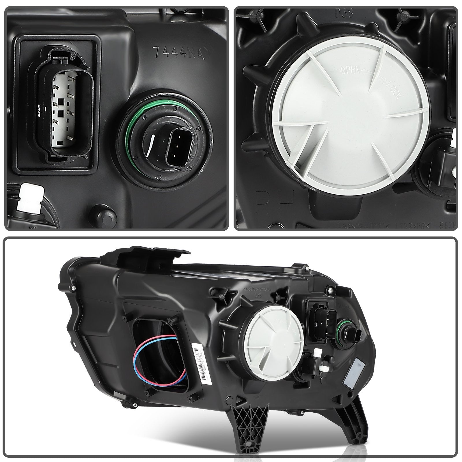 For Ford Mustang 2013 2014 Headlight Assembly Black Housing Front Left Side KOEEP