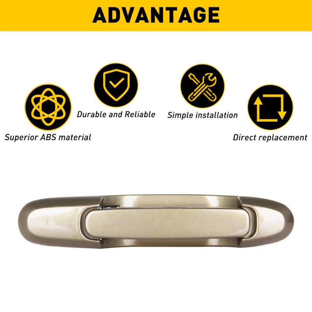 For 1998-2003 Toyota Sienna Beige Exterior Sliding Door Handle Left / Right Rear 6B93BC-57