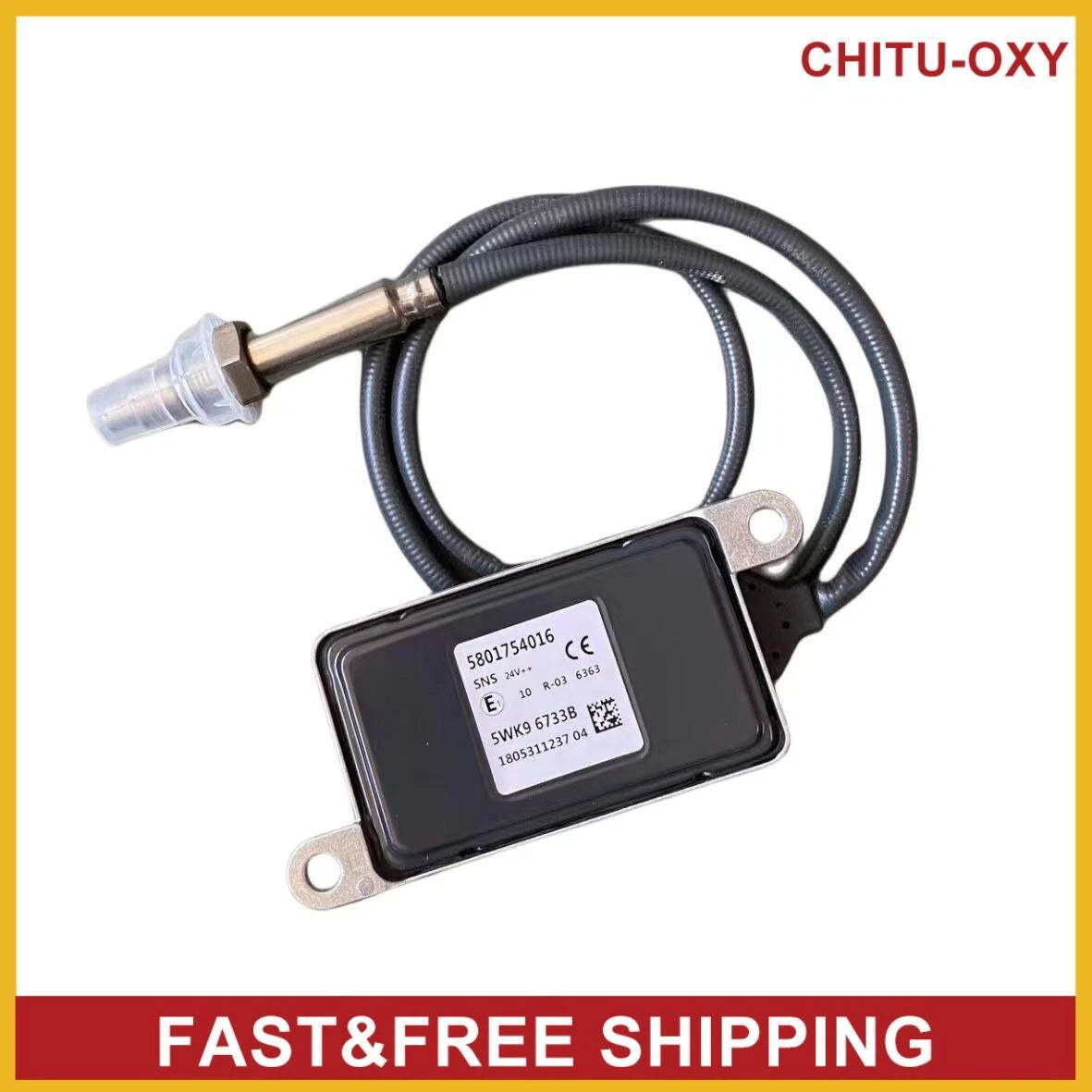 5WK96733B Car 24V Nitrogen Nox Oxygen Sensor For Iveco 5801754016 5WK96733A 6B93BC-57