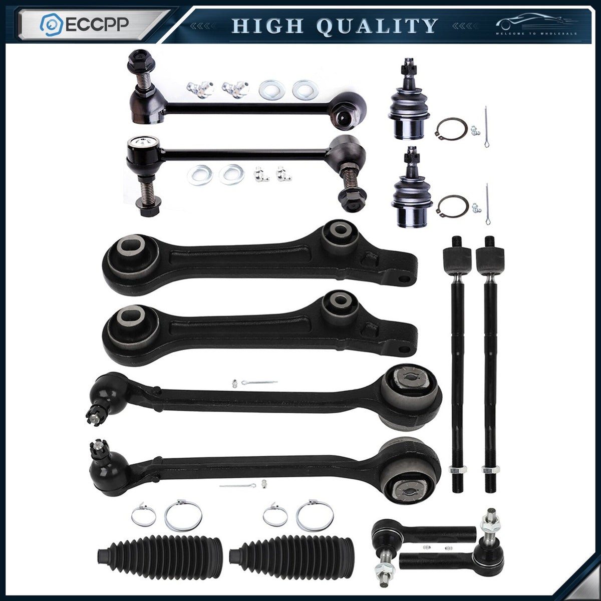 Front Sway Bar End Ball Joint Rack and Pinion Bellow For 2011-2014 Chrysler 300 6B93BC-57