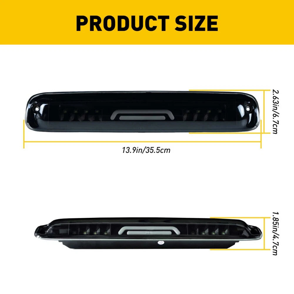 For 99-07 Chevy Silverado GMC Sierra Smoke Lens LED 3RD Brake Light + Cargo Lamp 6B93BC-57