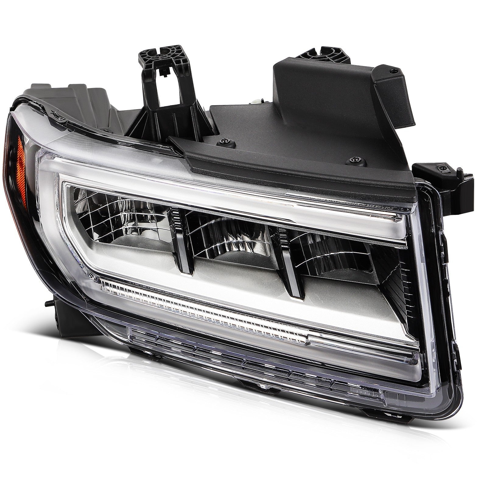 Passenger Right Side LED Headlight Assembly For 2020-2023 GMC Acadia Black Amber 6B93BC-57