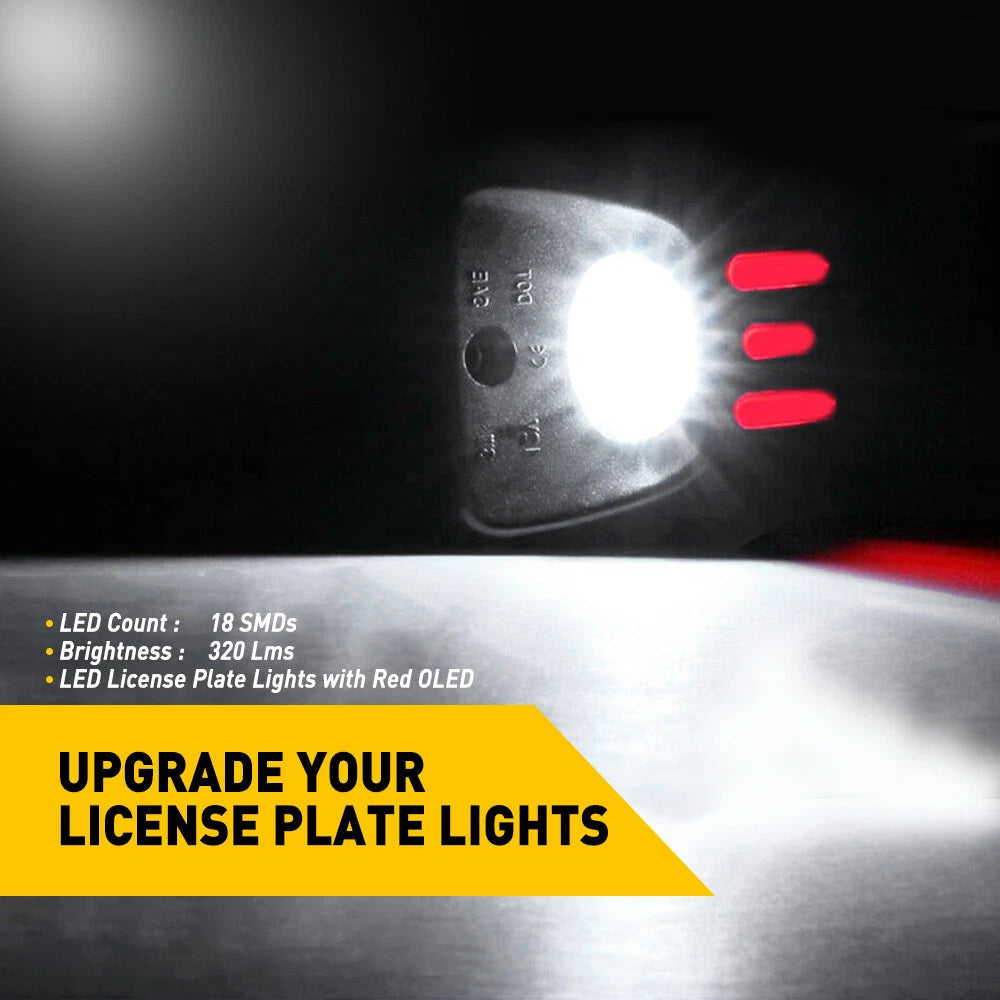 For 1995-2004 Toyota Tacoma White LED Tag License Plate Light Bulb Assembly Kit 6B93BC-57