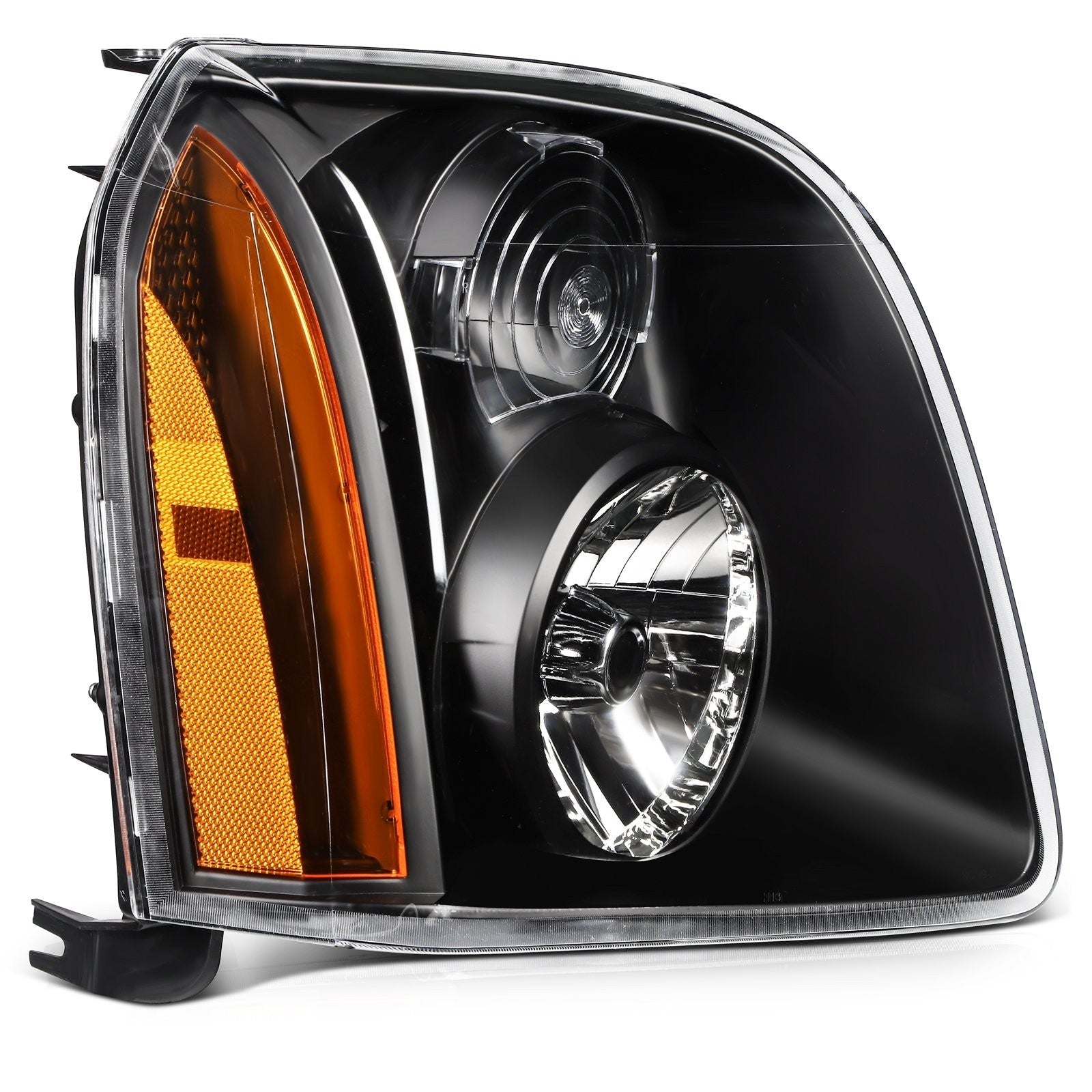 ECCPP Headlights Assembly For GMC Yukon Yukon XL 2007-2014 Pair Kit Black Amber KOEEP