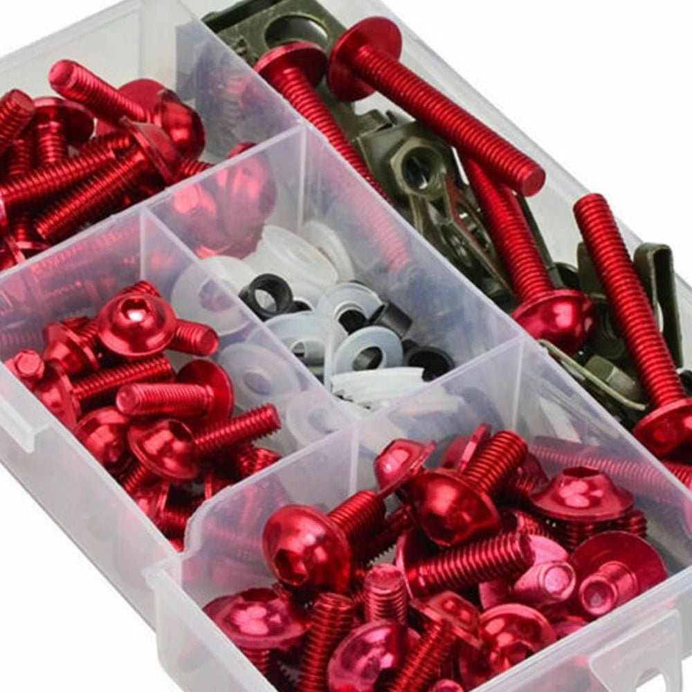 Complete Red Fairing Bolt Kit Body Screw for SUZUKI 2006 2007 GSXR 600 750 6B93BC-57