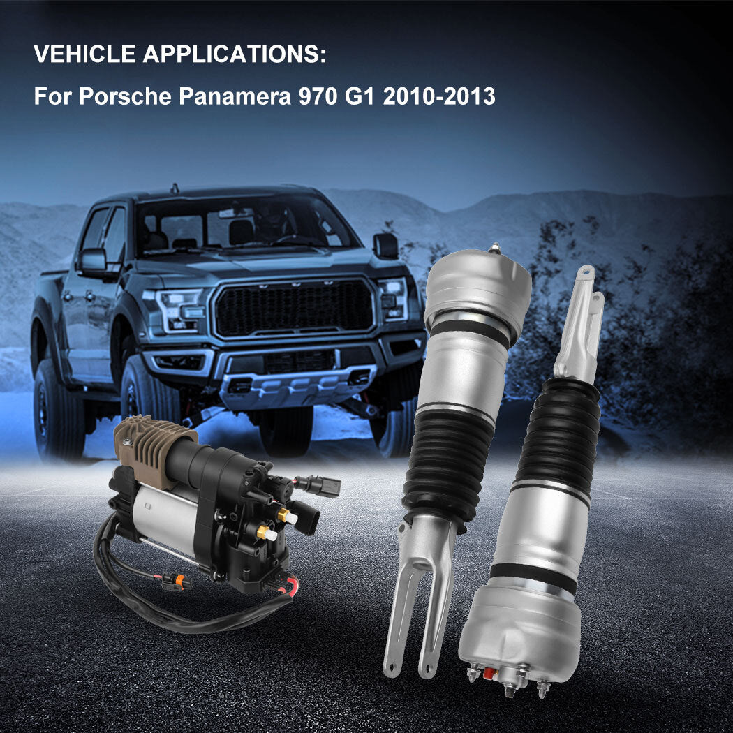 3PCS Front Air Suspension Shock Compressor For Porsche Panamera 970 G1 2010-2013 6B93BC-57
