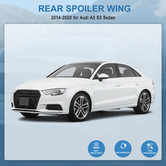 For 2014-2020 AUDI A3 S3 RS3 Sedan Black Trunk Spoiler Wing 6B93BC-57