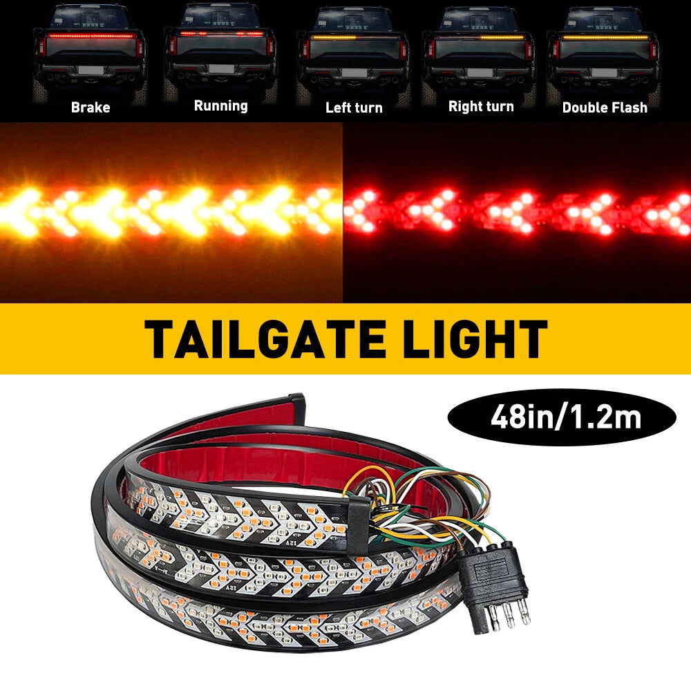 Truck Tailgate 48" Arrow Strip Sequential LED Signal Brake For Dodge Bar Light A 6B93BC-57