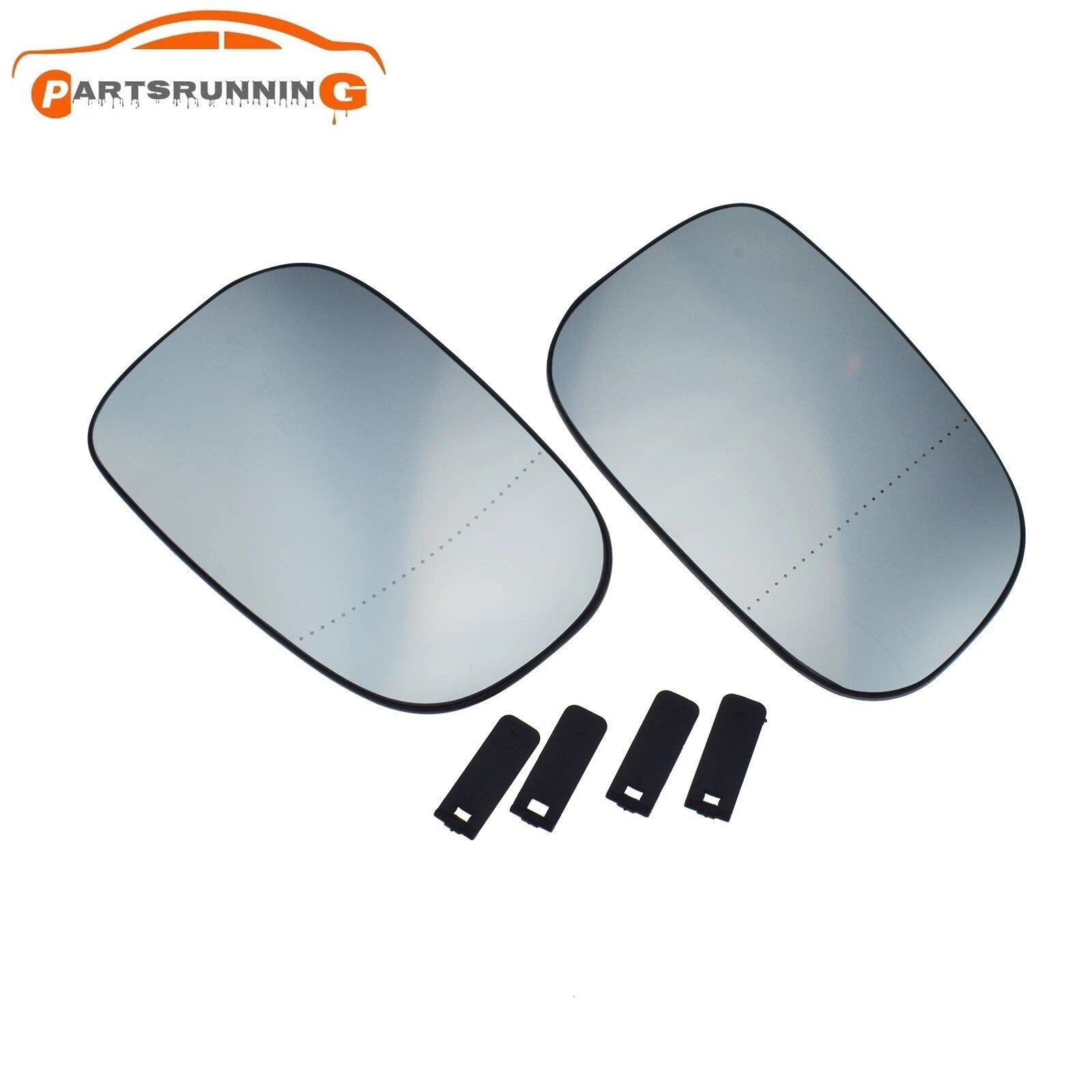 For Volvo C30 V50 S60 C70 S60 2007-13 Left & Right Heated Mirror Glass w/Backing 6B93BC-57