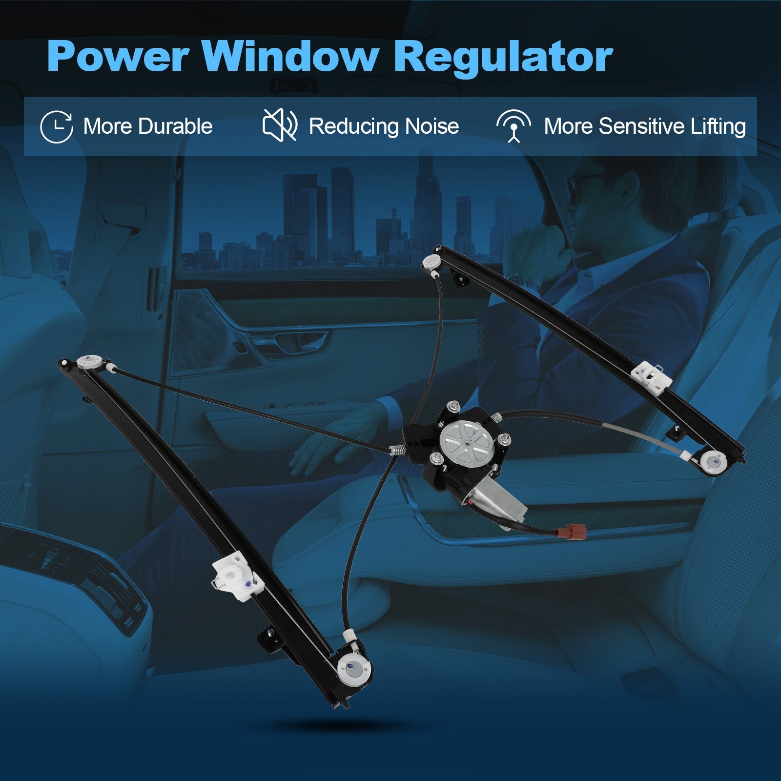 For 2001-03 Chrysler Town Country Front Right Power Window Regulator With Motor 6B93BC-57