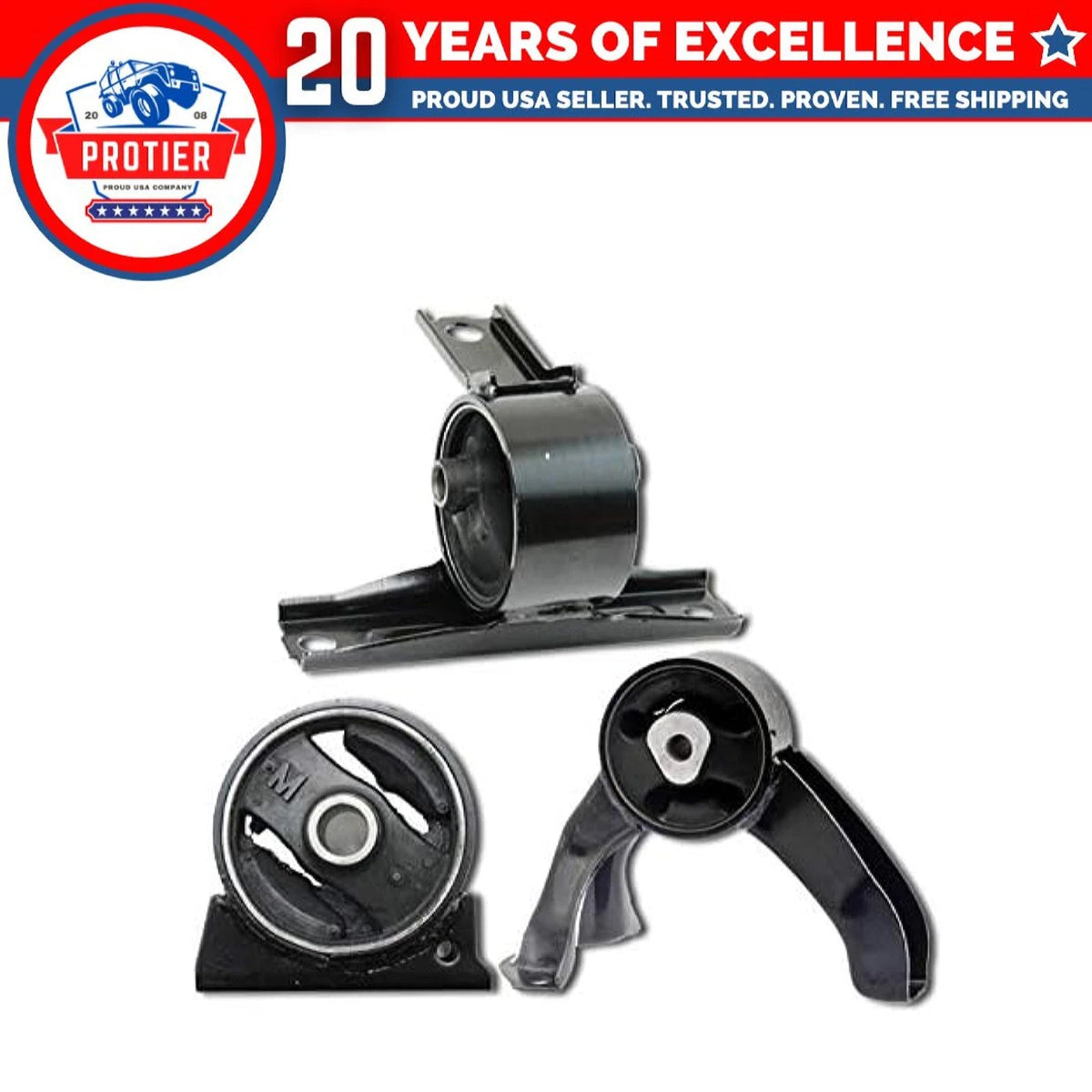 Fits 2007-2008 Dodge Caliber 2.4L 2WD AUTO CVT w/o Turbo Motor Mount Set 3pcs 6B93BC-57