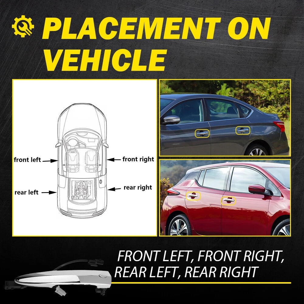 Exterior Door Handle For 2013-2019 Nissan Sentra Front Rear Left Right EOA 6B93BC-57