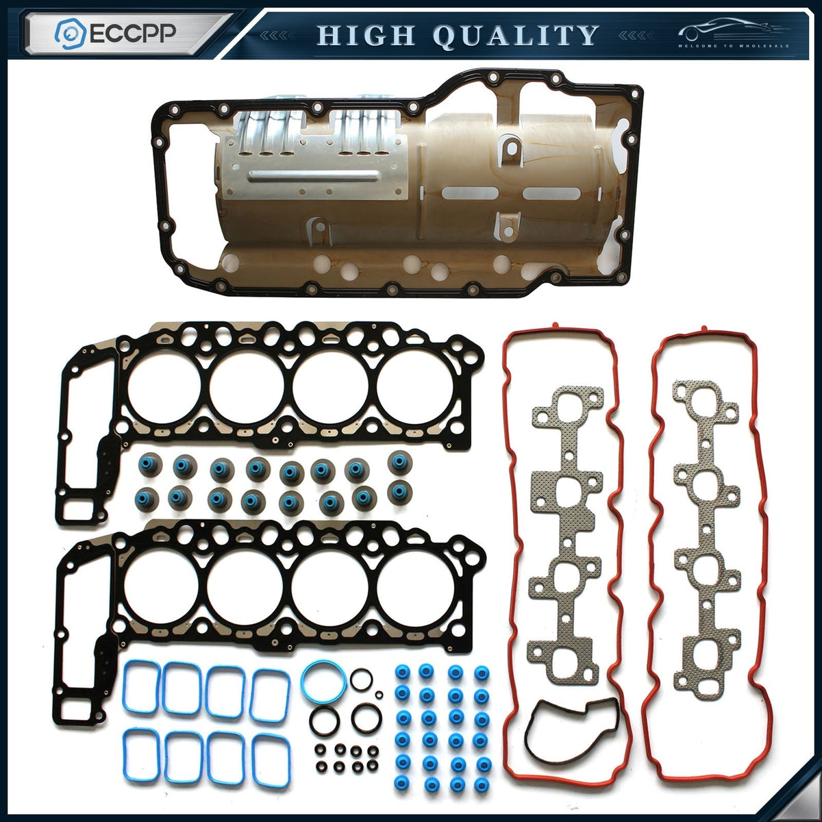 ECCPP Full Gasket Set For 04-07 Chrysler Dodge Jeep Mitsubishi 4.7L VIN P N J ECCPP