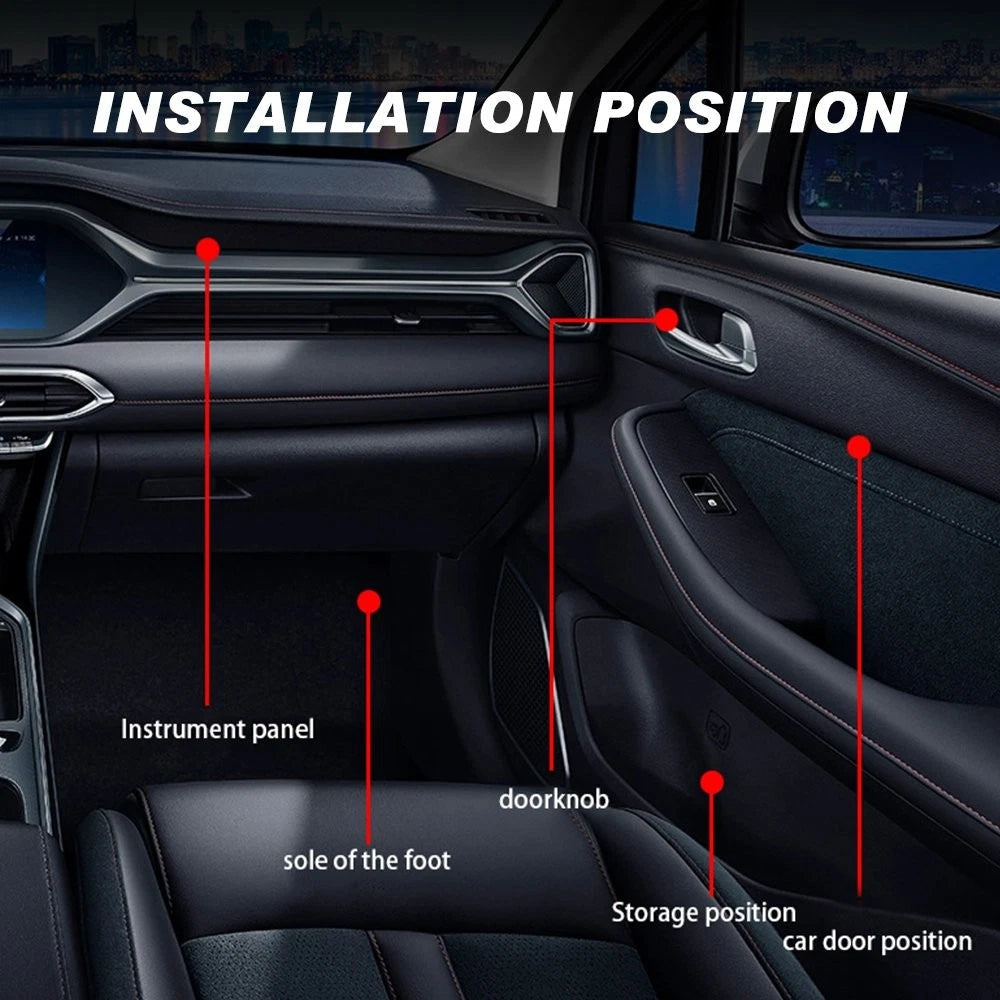 RGB Symphony Car Interior Atmosphere LED Acrylic Guide Fiber Ambient Optic Light 6B93BC-57