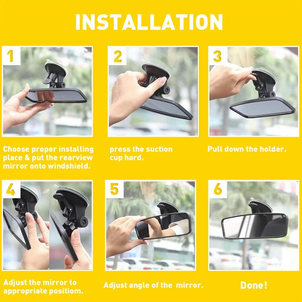 Interior Rear Car View Mirror for 1976 - 2012 Jeep CJ YJ TJ JK Wrangler 6B93BC-57
