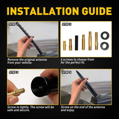 BLACK BULLET ANTENNA 50 CAL SHORT BLACK for 2021Ford F-250 F-350 Super Duty 6B93BC-57