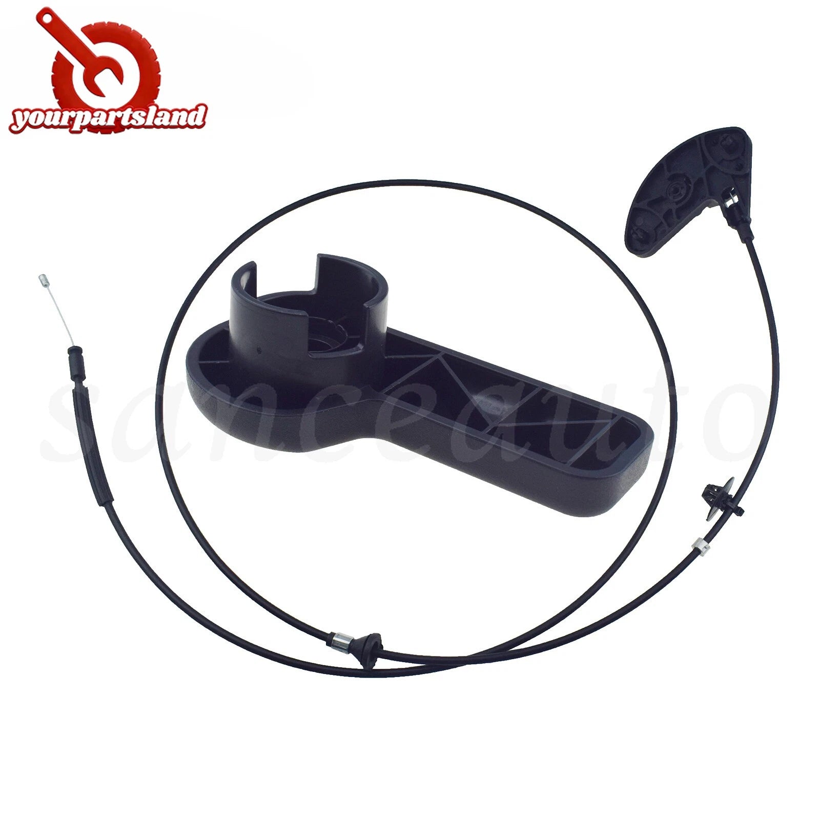Hood Latch Lock Release Control Cable & Level for 12-17 Ford Focus C-Max 912-195 6B93BC-57
