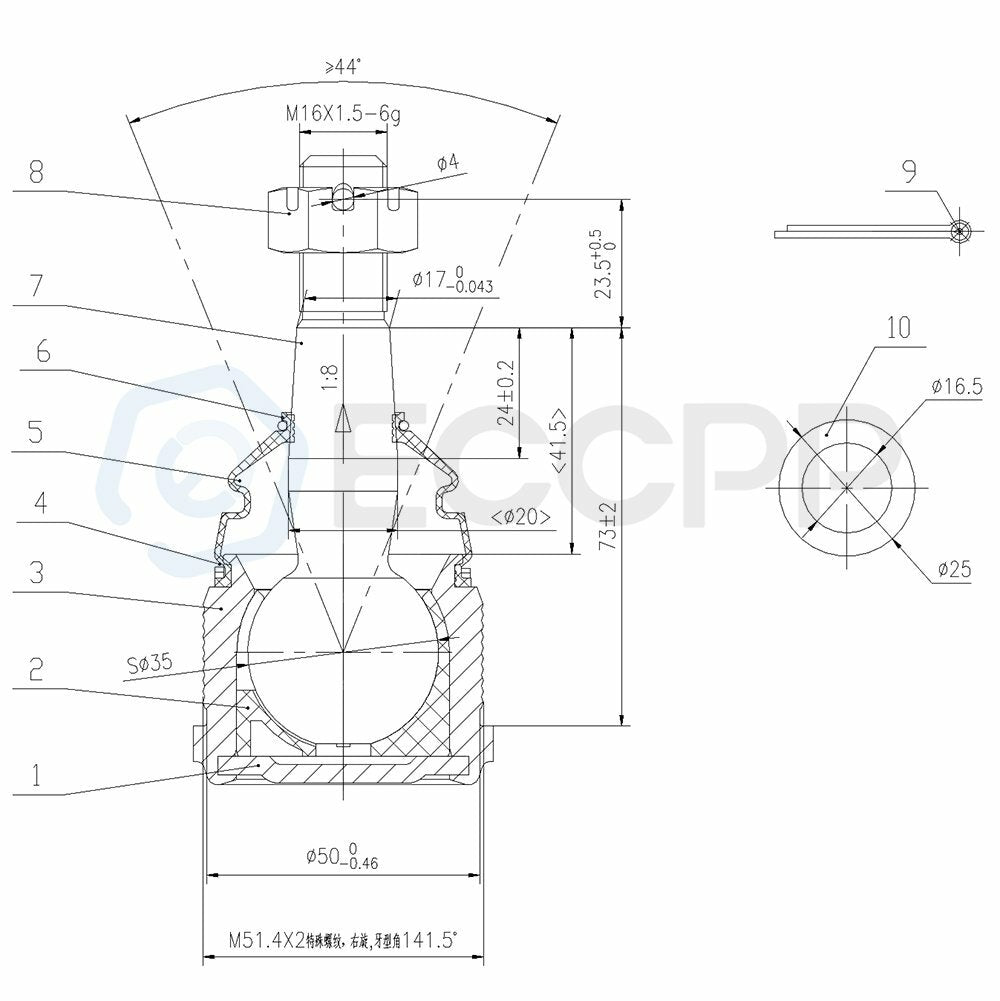 10Pcs Front Tie Rod Ends Ball Joints Idler Arms Kit For Dodge B250 1981-1994 6B93BC-57