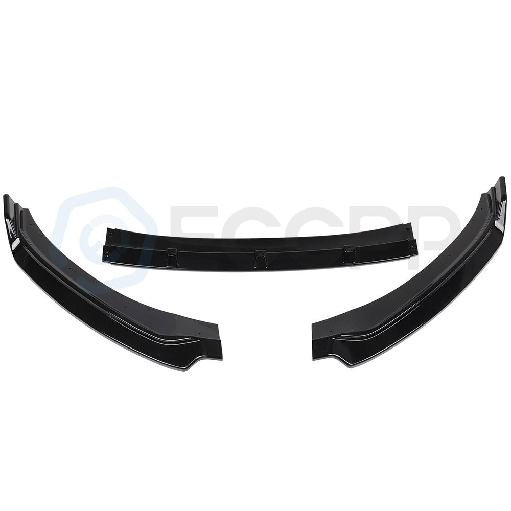 For 16-18 Hyundai Elantra 3x Glossy Black Front Bumper Lip Spoiler Splitter 6B93BC-57