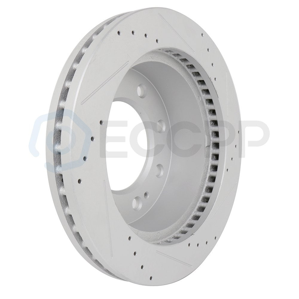 Front Brake Discs Rotors For Chevrolet Silverado 2500 HD 2011-18 Drilled Slotted 6B93BC-57