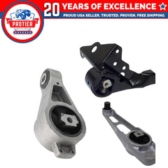 Front Right & Trans Mount Set for 2000-2001 Dodge Neon 2.0L for Auto Trans 3PCS 6B93BC-57
