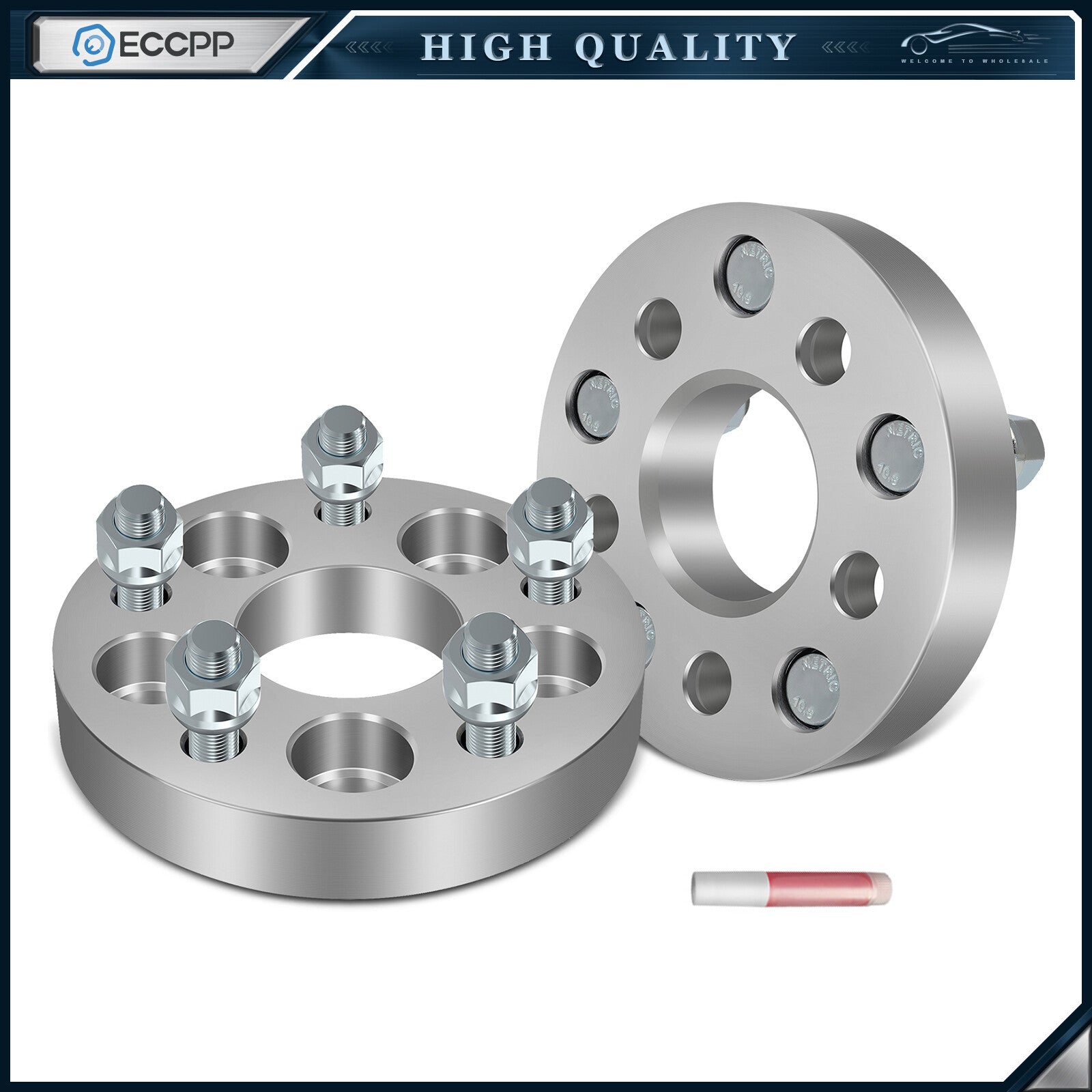 2 Pcs 1" 5x100 to 5x112 Conversion Wheel Adapters 12x1.5 57.1 CB For Audi VW 6B93BC-57