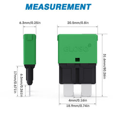GLOSO E37 Auto Reset (T1) Low-Profile ATC/ATO Circuit Breaker (3-30 A) 6B93BC-57