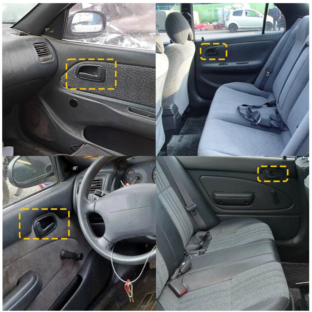 Interior Door Handle For 93-97 Toyota Corolla Set of 4 Front and Rear EOA 6B93BC-57