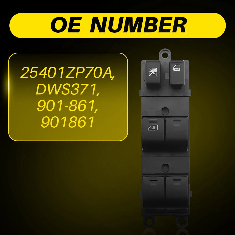 Power Window Switch Front Left Driver 25401ZP70A For 2007-2019 Nissan Frontier A 6B93BC-57