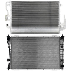 Aluminum Radiator & Condenser Cooling Kit For 08-2011 Ford Escape Mazda Tribute