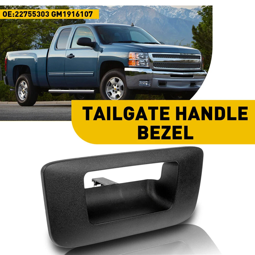 For 2007-2014 Silverado Sierra Pickup Truck Tailgate Handle Textured Trim Bezel 6B93BC-57