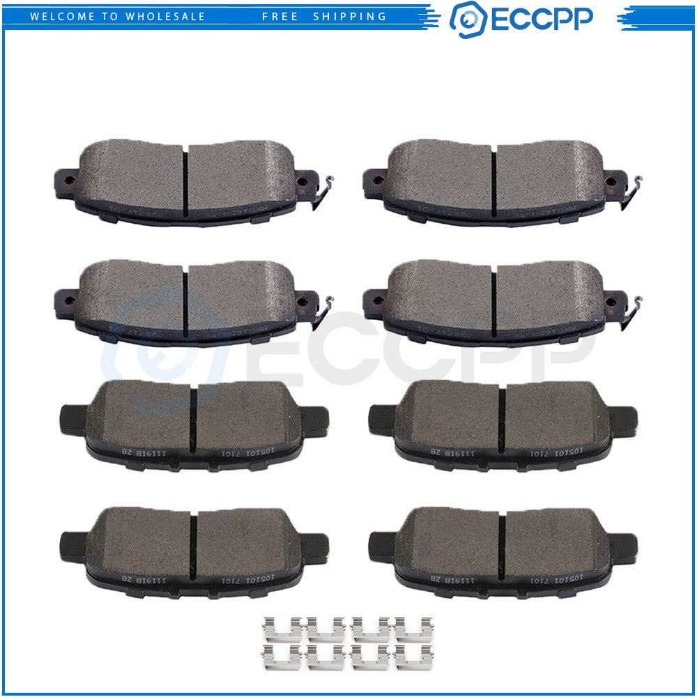 Front and Rear Brake Ceramic Pads For Nissan Altima 2013 Sedan Models Anti Noise 6B93BC-57